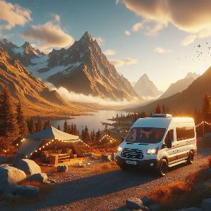 Ford Transit camper van, van life in the mountains (8)
